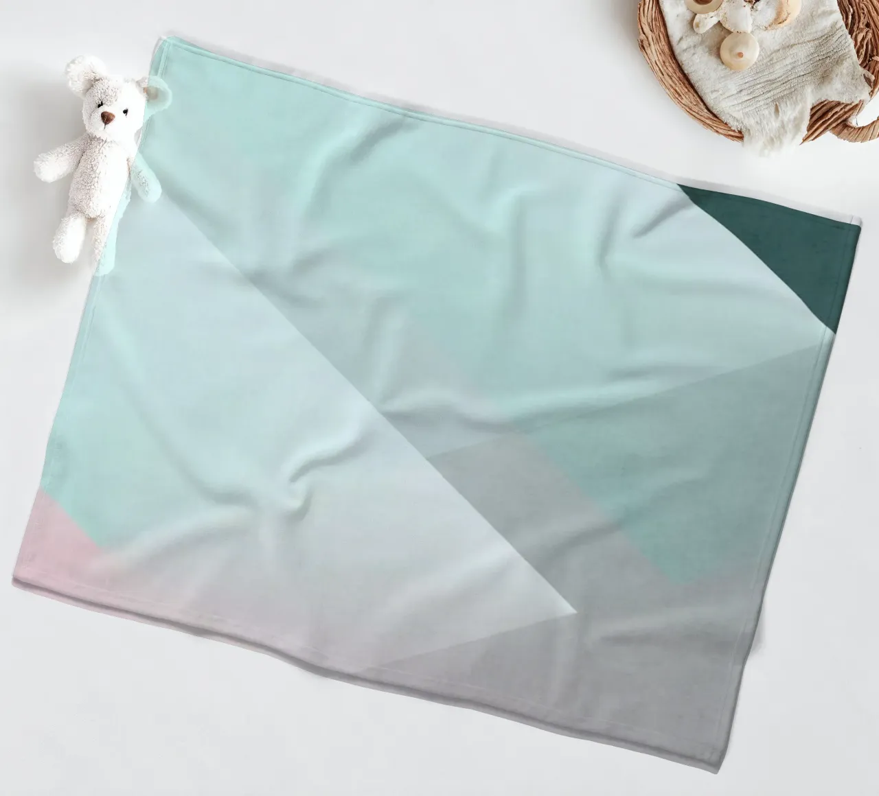 Modern Geometry II fleece blanket by Metron