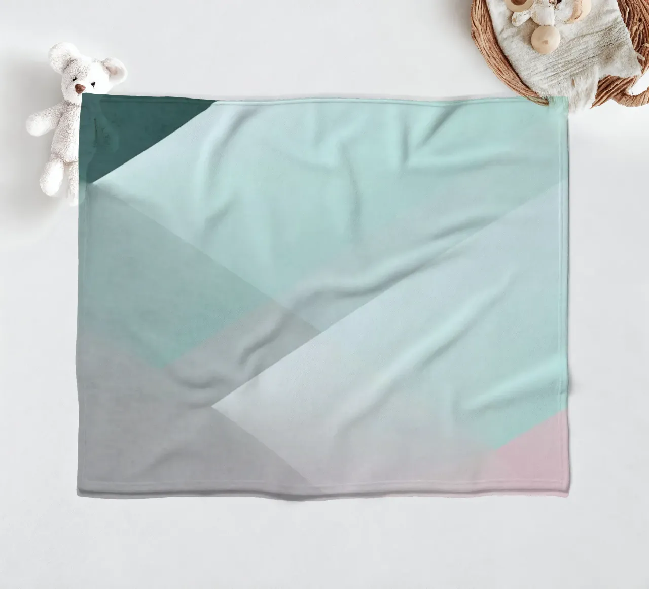 Modern Geometry II fleece blanket by Metron