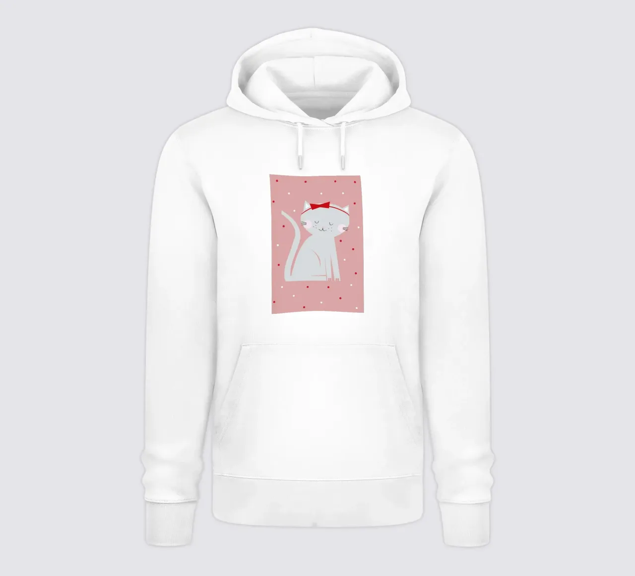 Red Beauty Cat felpa con cappuccio da XOXO Arte