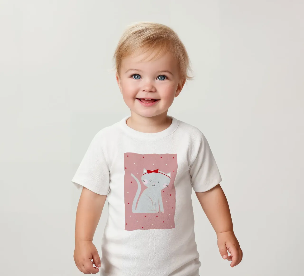 Red Beauty Cat baby t-shirt by XOXO Arte