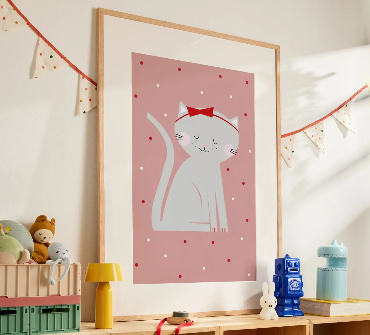 Red Beauty Cat hahnemühle by XOXO Arte