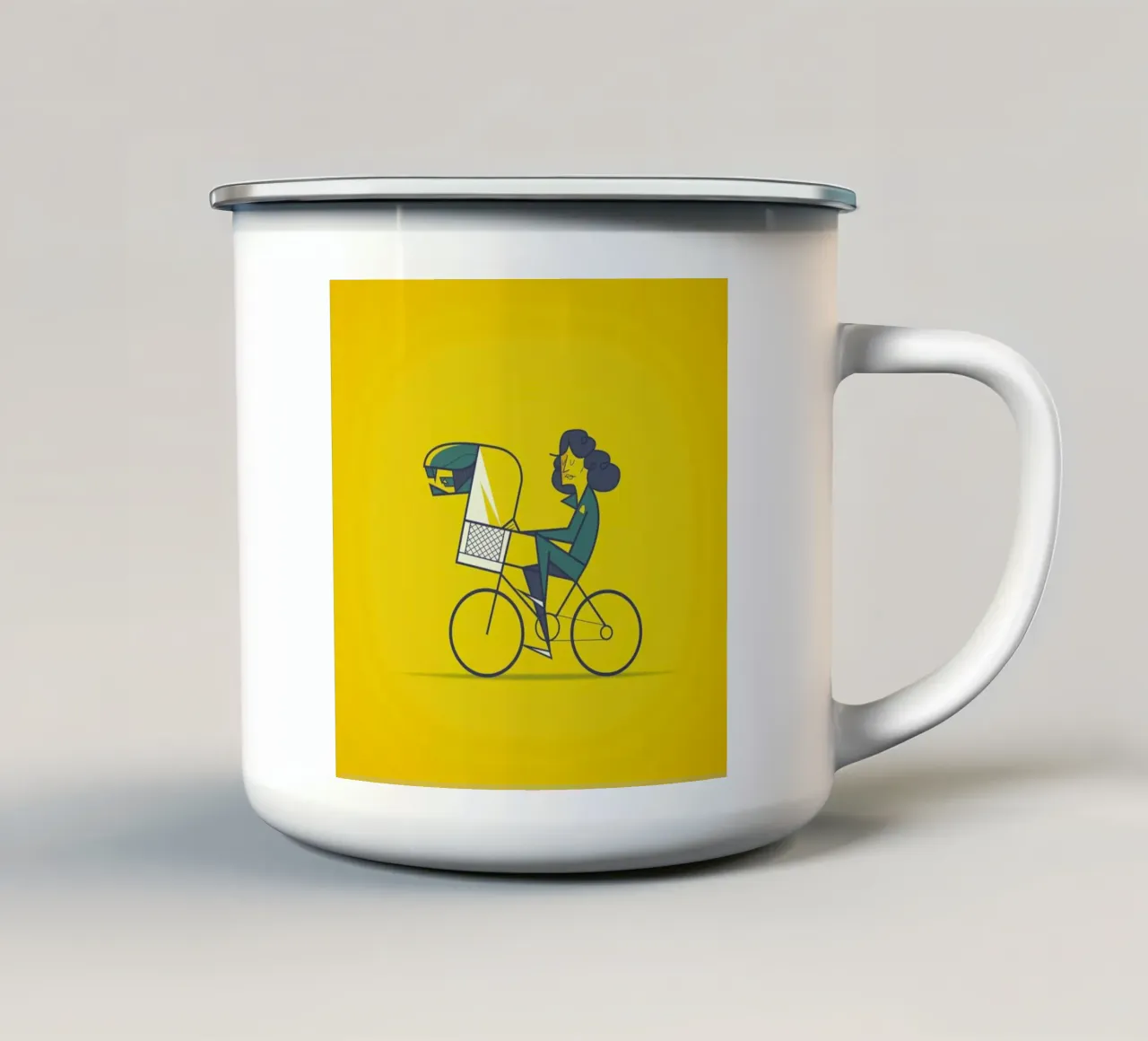 A.L.I.E.N enamel mug by Ale Giorgini