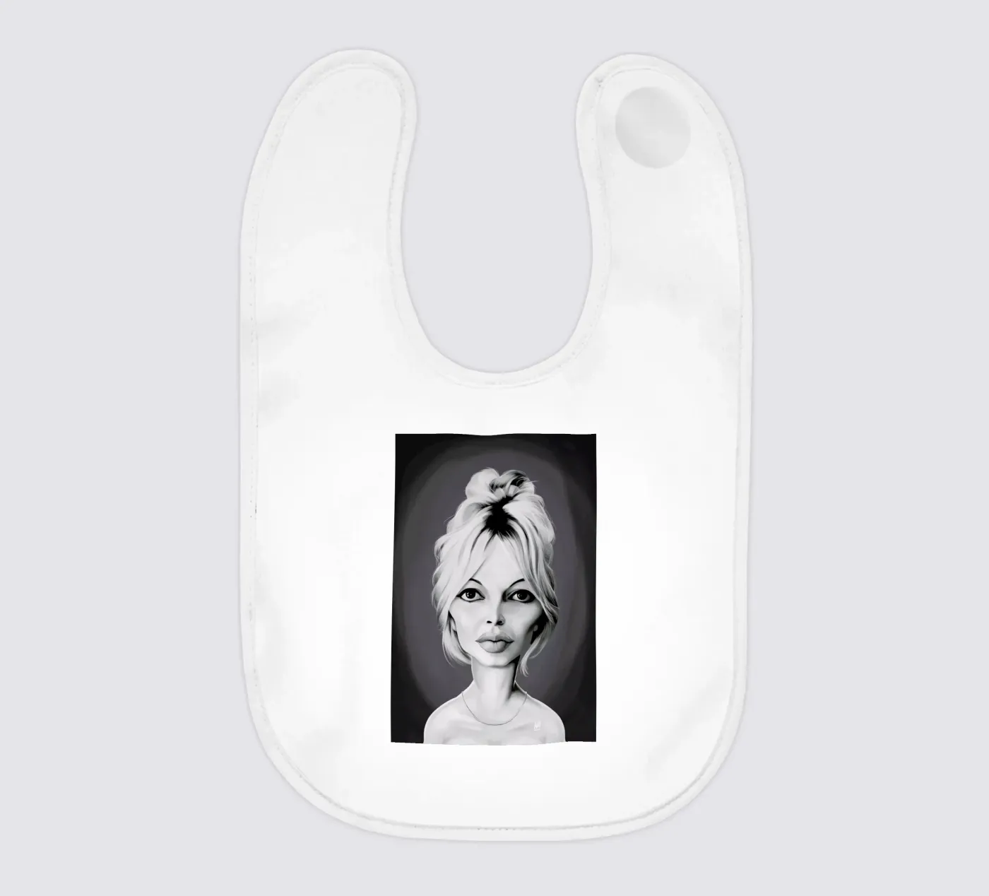 Brigitte Bardot baby bib by Rob Art | Illustration