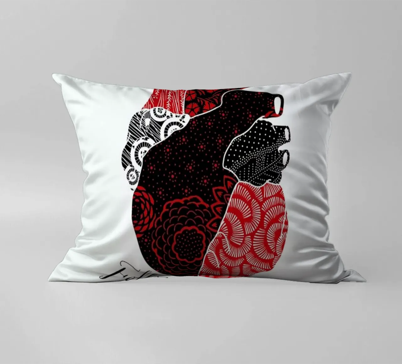 Follow Your Heart decorative cushion by Amy & Kurt