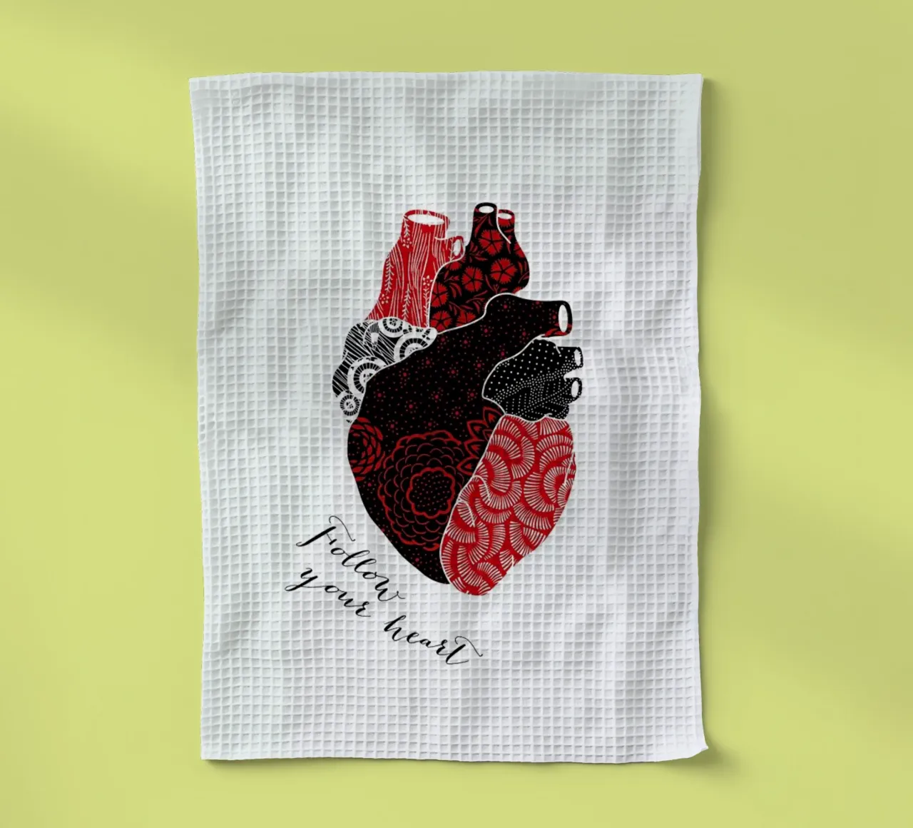 Follow Your Heart tea towel by Amy & Kurt