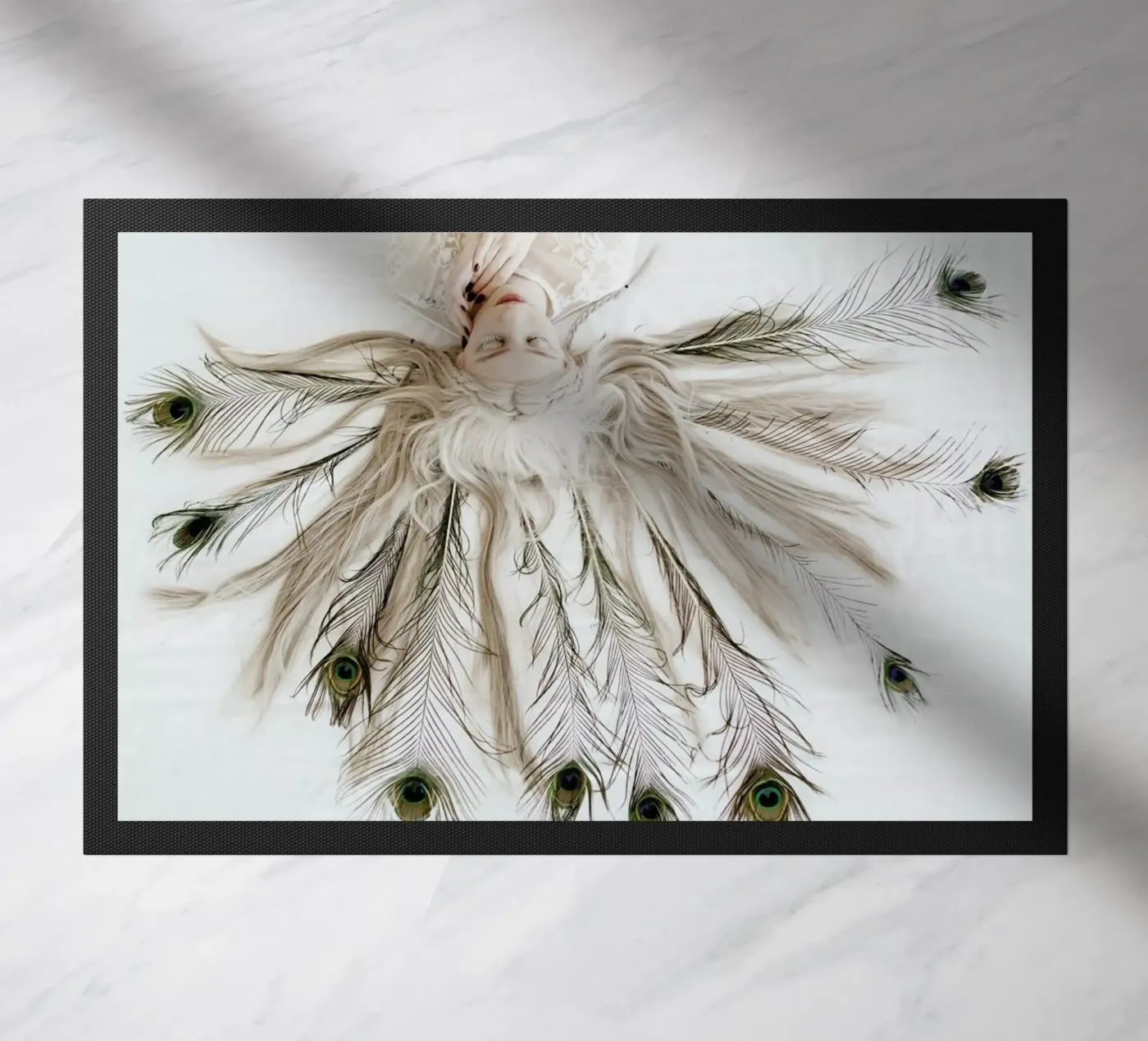 Peacock doormat by Jovana Rikalo