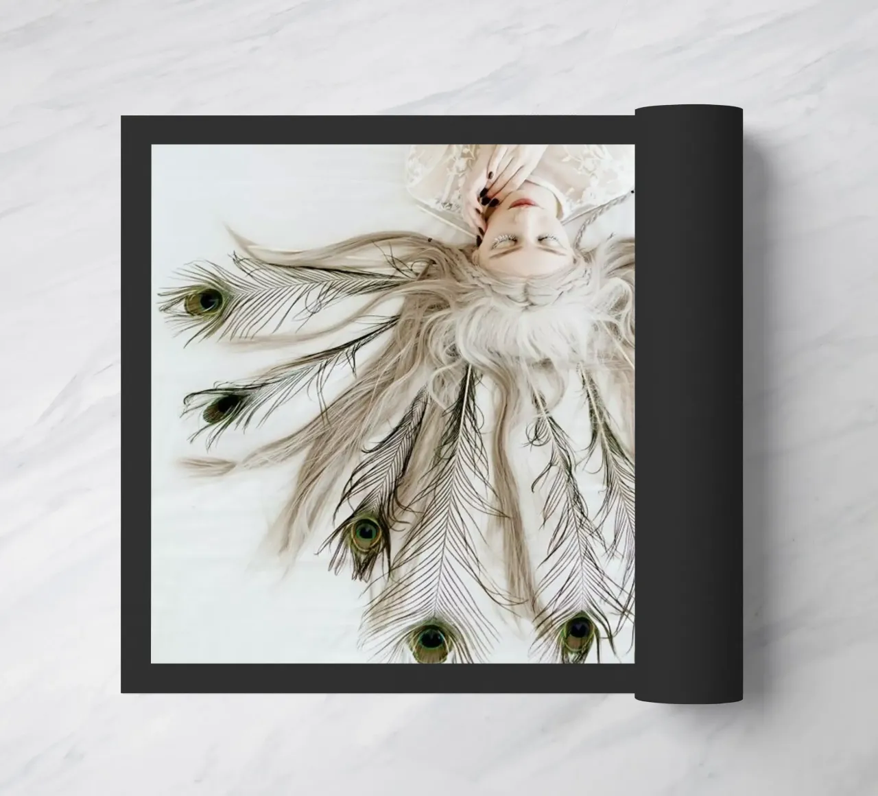 Peacock deurmat van Jovana Rikalo