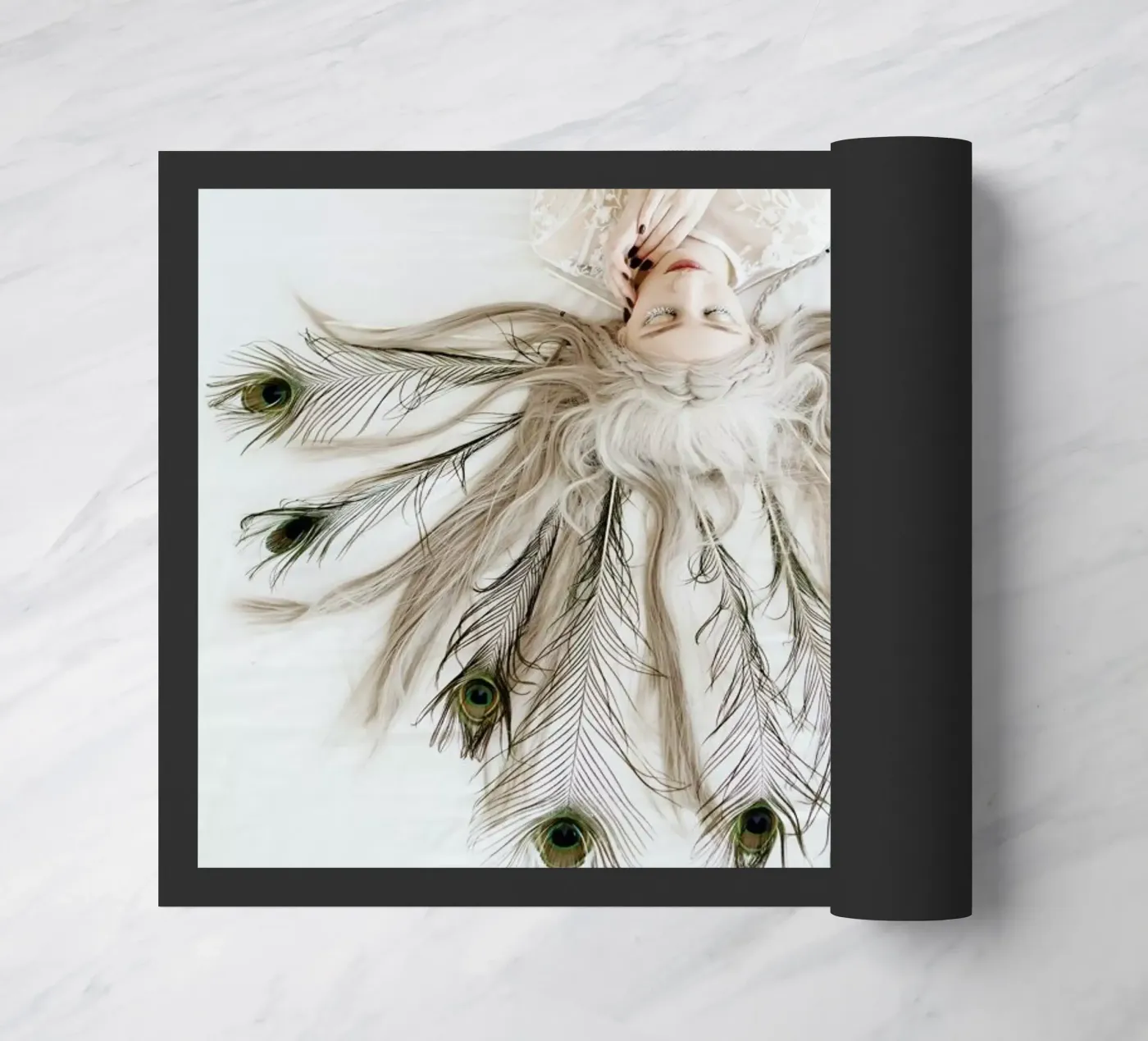 Peacock doormat by Jovana Rikalo