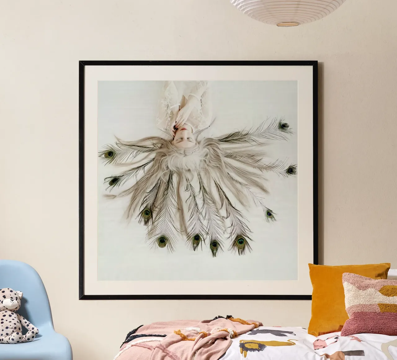 Peacock poster con telaio in alluminio da Jovana Rikalo