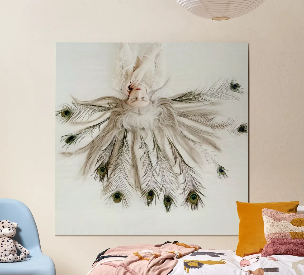 Peacock poster con telaio in alluminio da Jovana Rikalo
