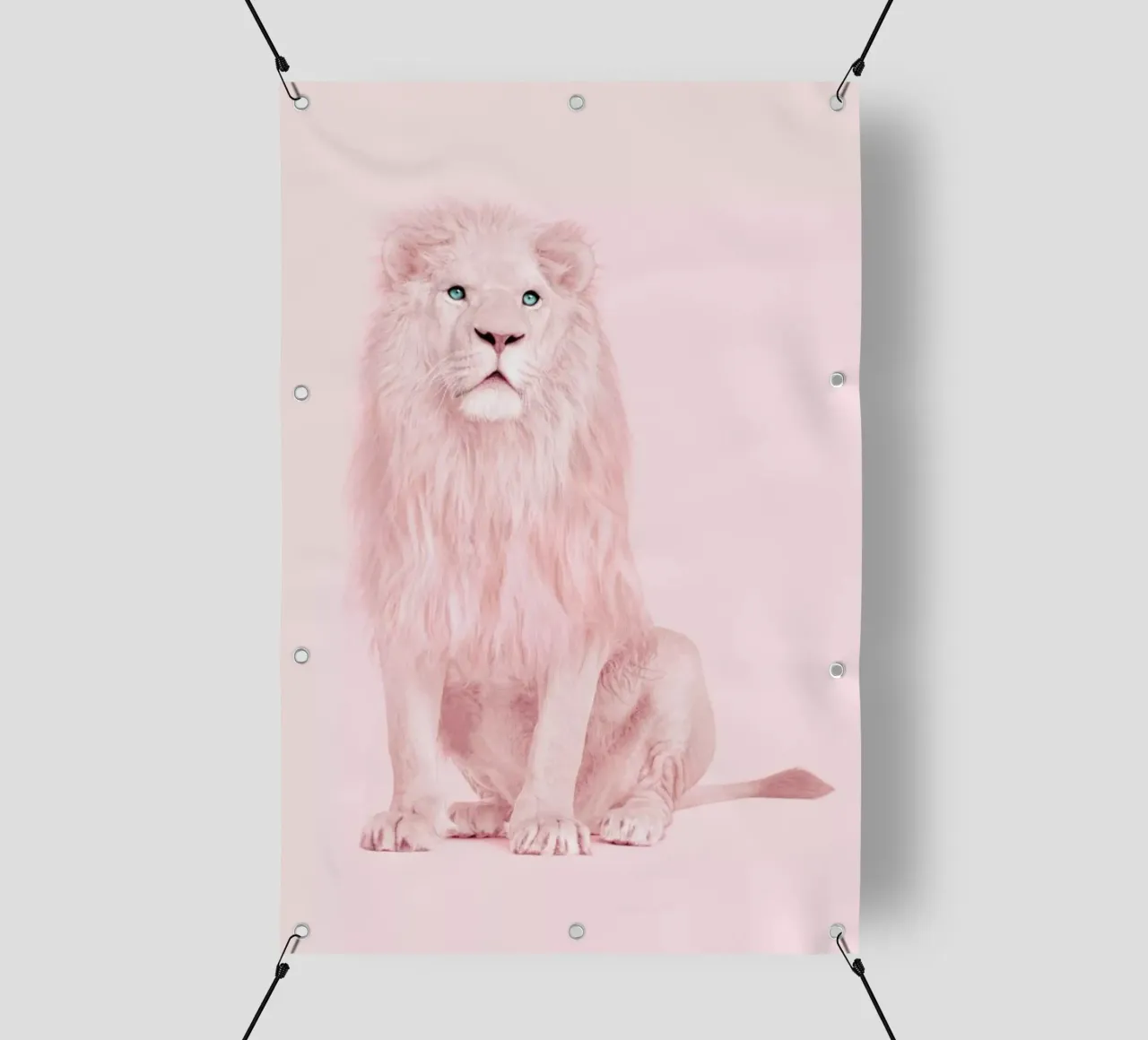 Albino Lion telo in pvc da Paul Fuentes Design