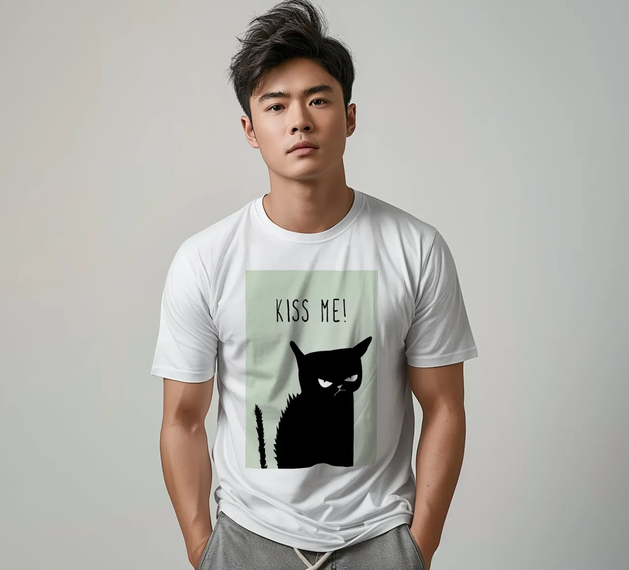 Kiss Me Cat t-shirt by Amy & Kurt