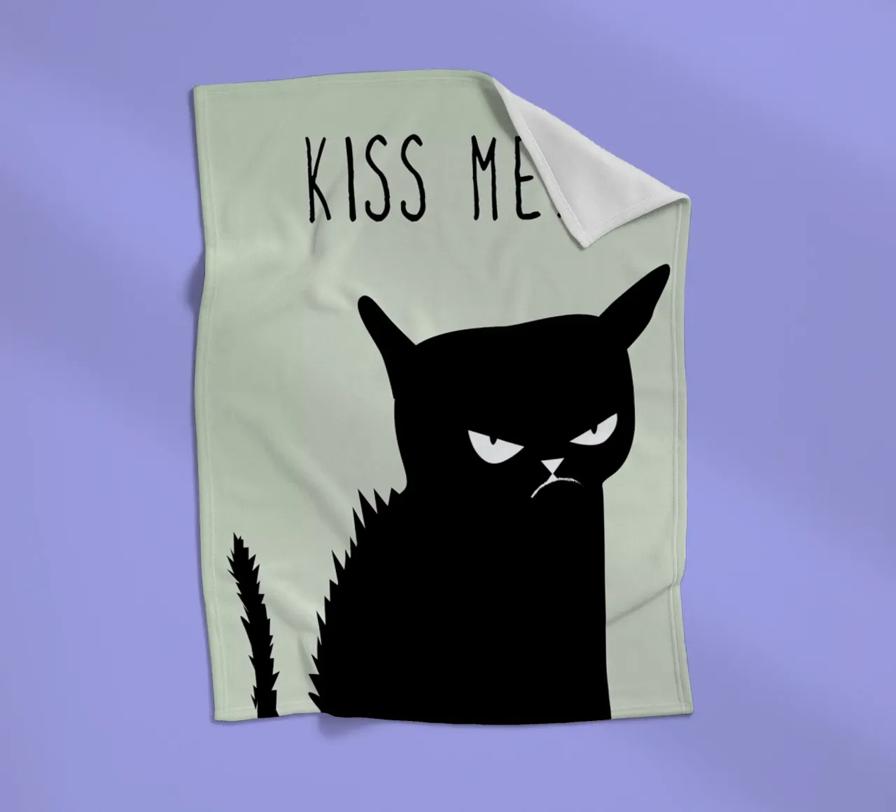 Kiss Me Cat plaid polaire de Amy & Kurt