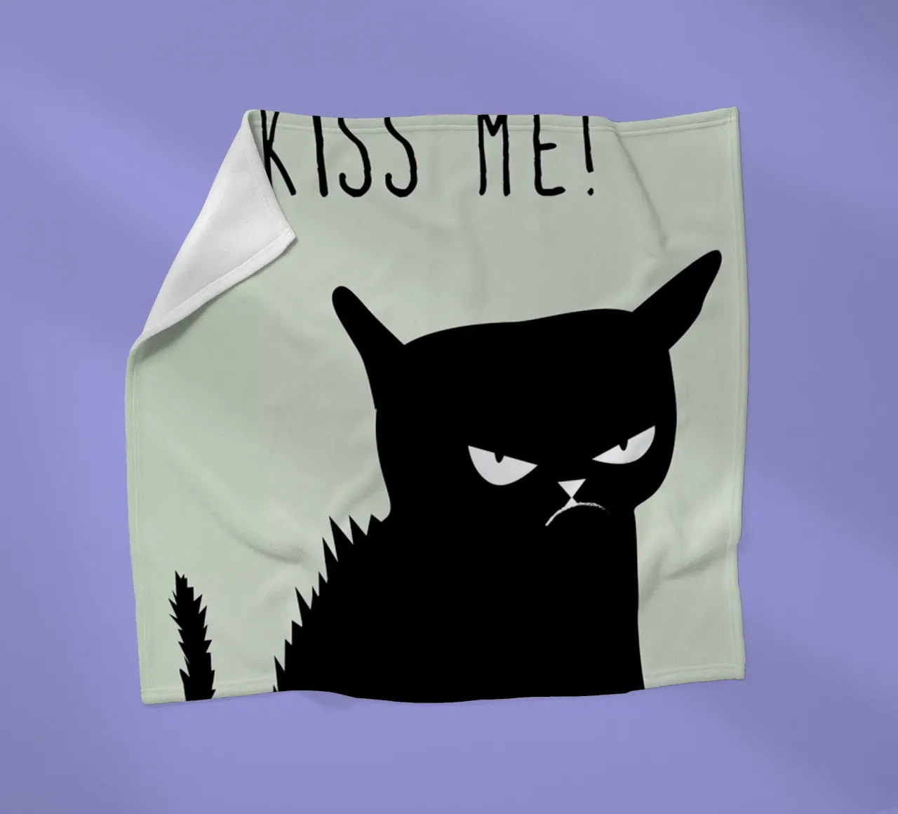 Kiss Me Cat plaid polaire de Amy & Kurt