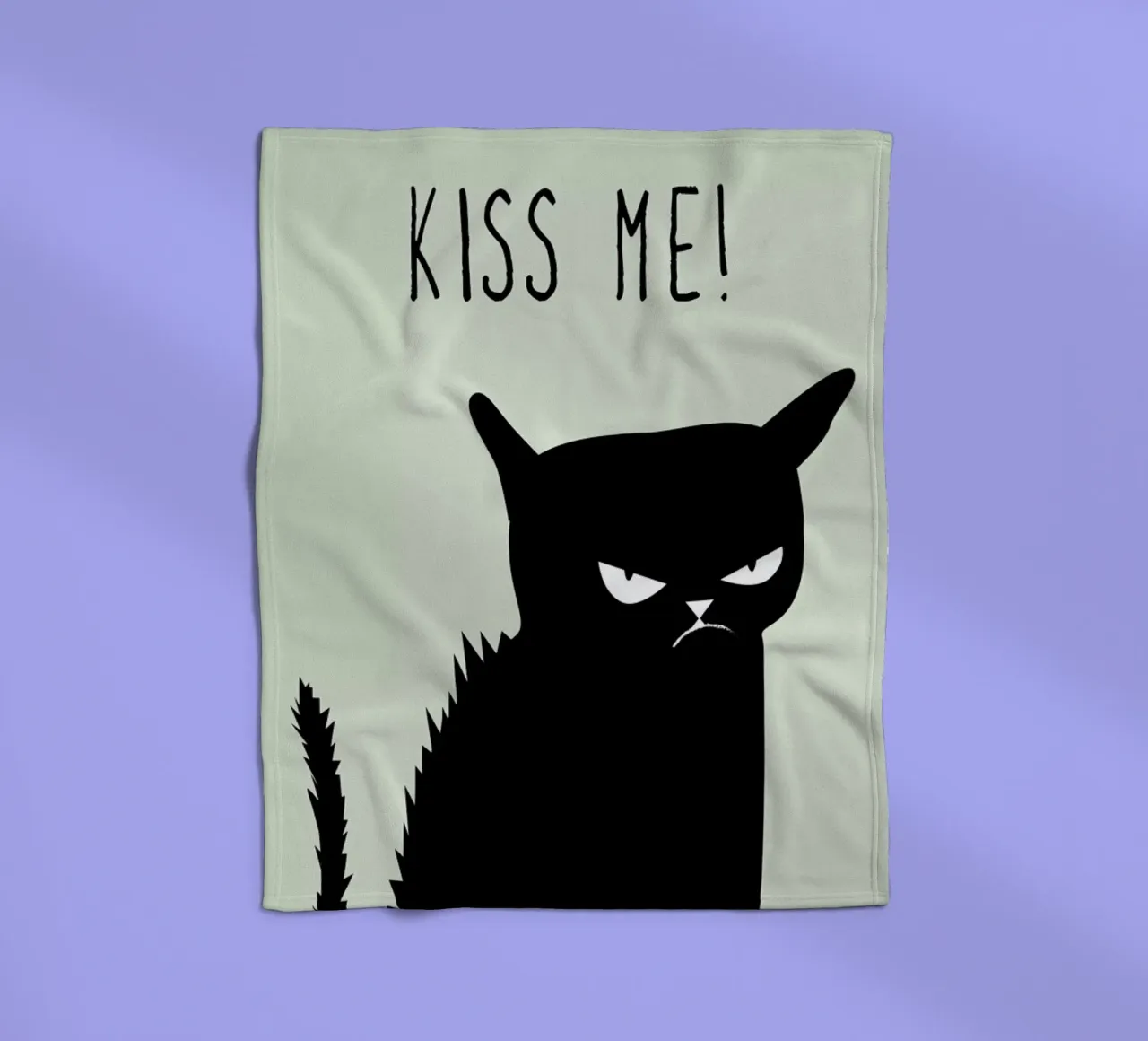 Kiss Me Cat plaid polaire de Amy & Kurt