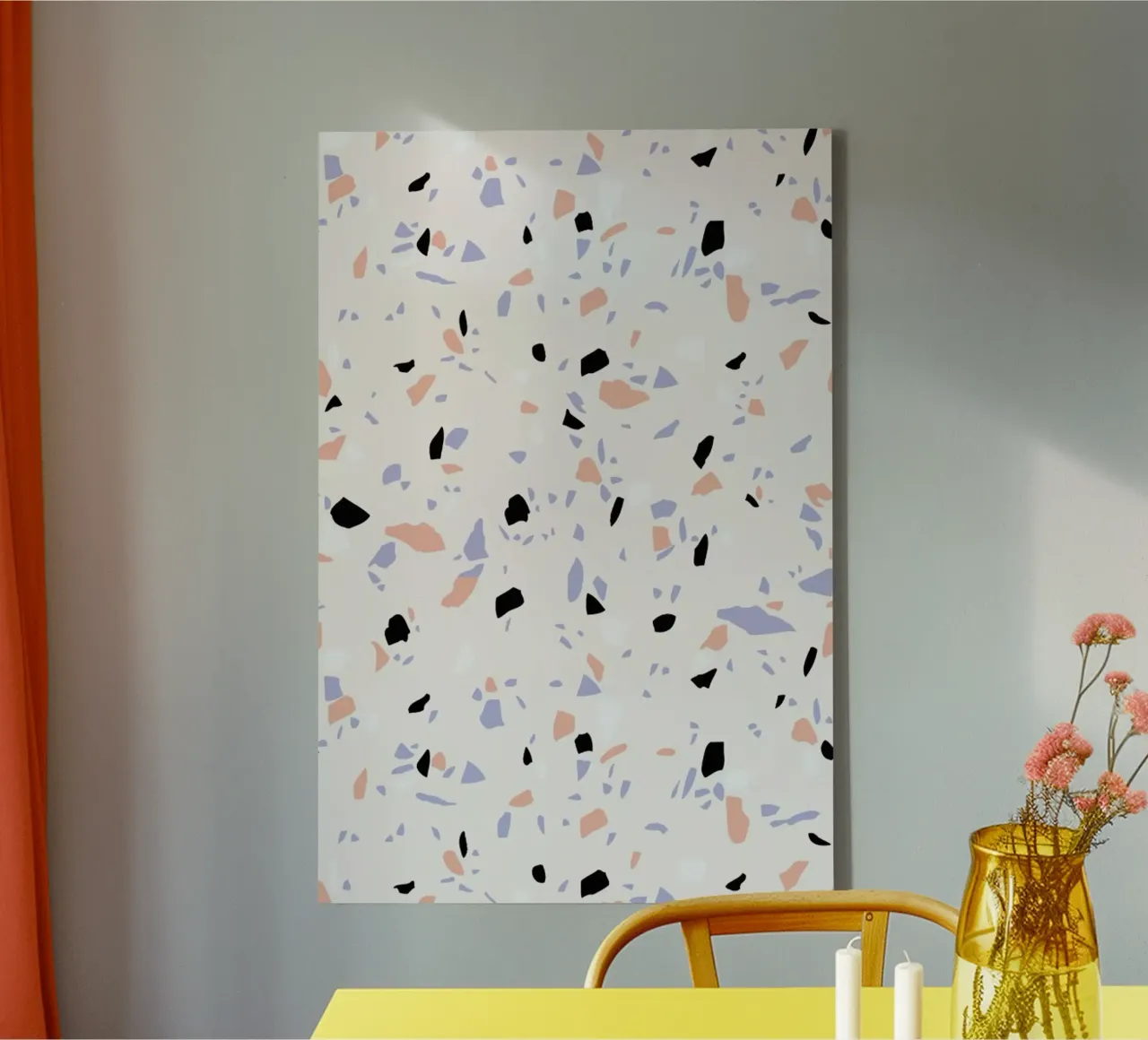 Sweet Terrazzo Texture tela con Cornice a cassetta da cafelab