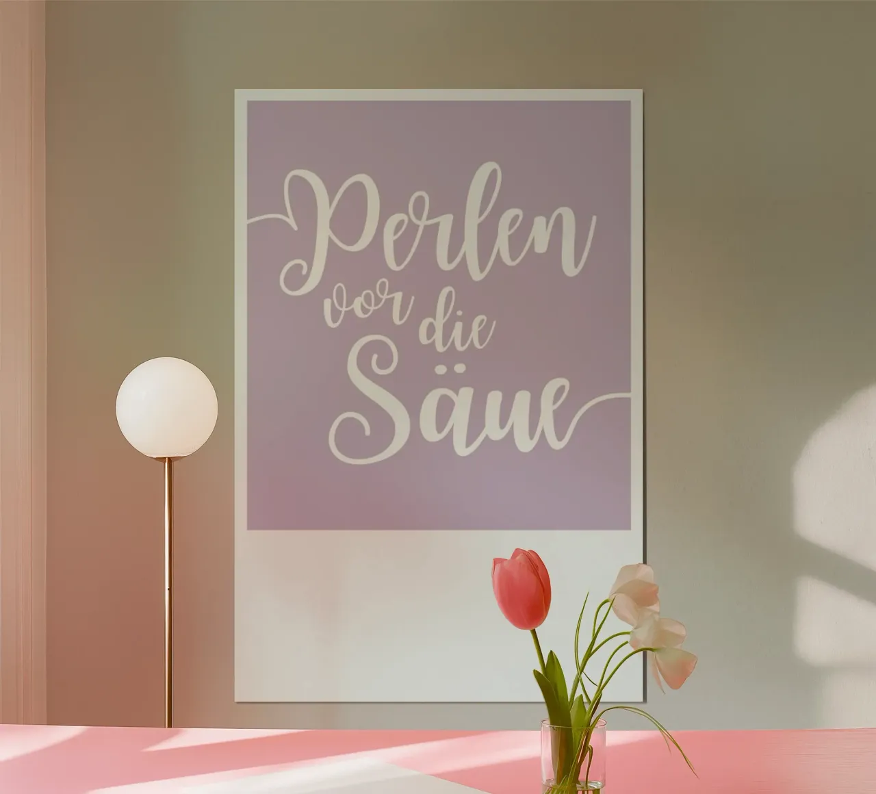 Perlen vor die Säule poster con telaio in alluminio da UN-TYPISCH