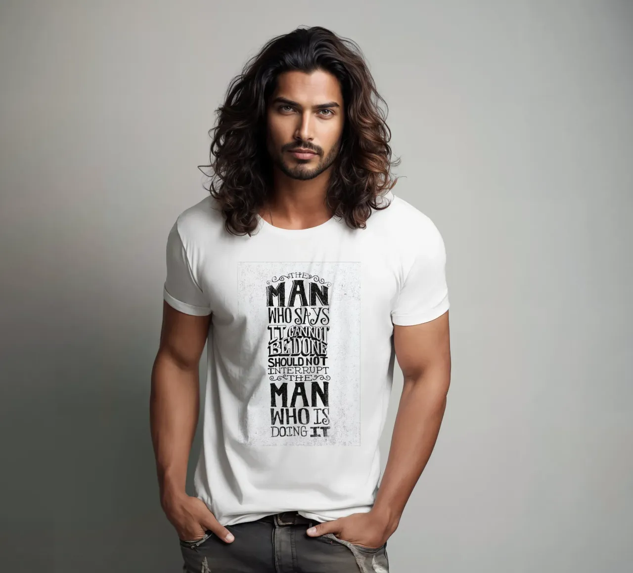A man who says it cannot be done t-shirt da Matthew Taylor Wilson