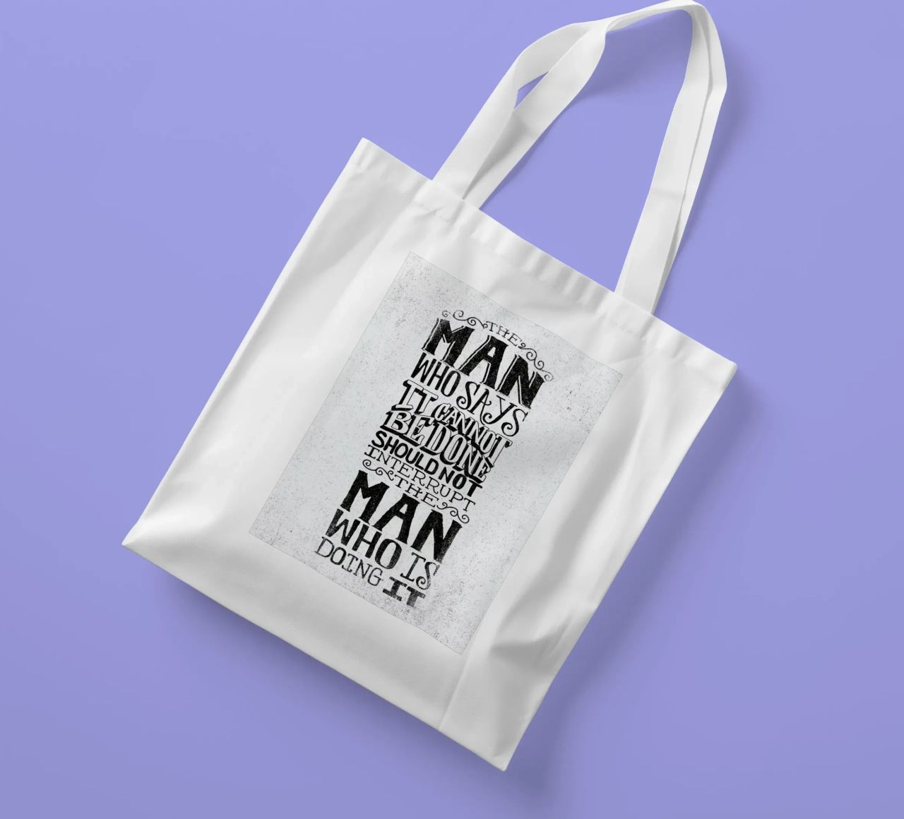 A man who says it cannot be done borsa in juta da Matthew Taylor Wilson