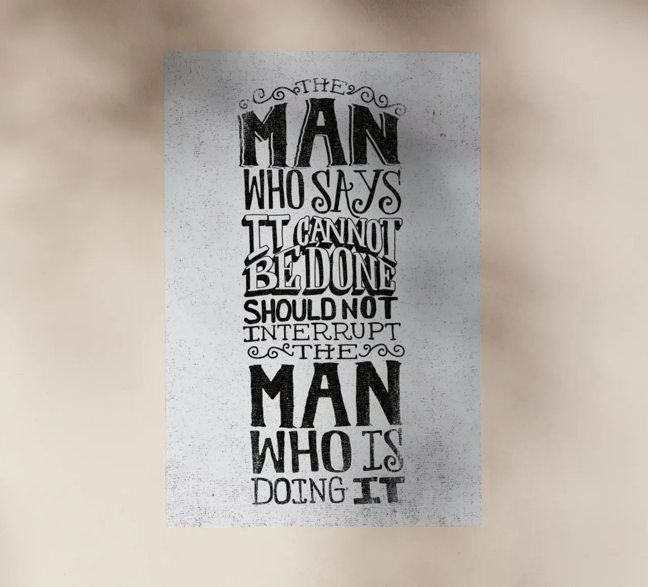 A man who says it cannot be done lámina retroiluminada de Matthew Taylor Wilson