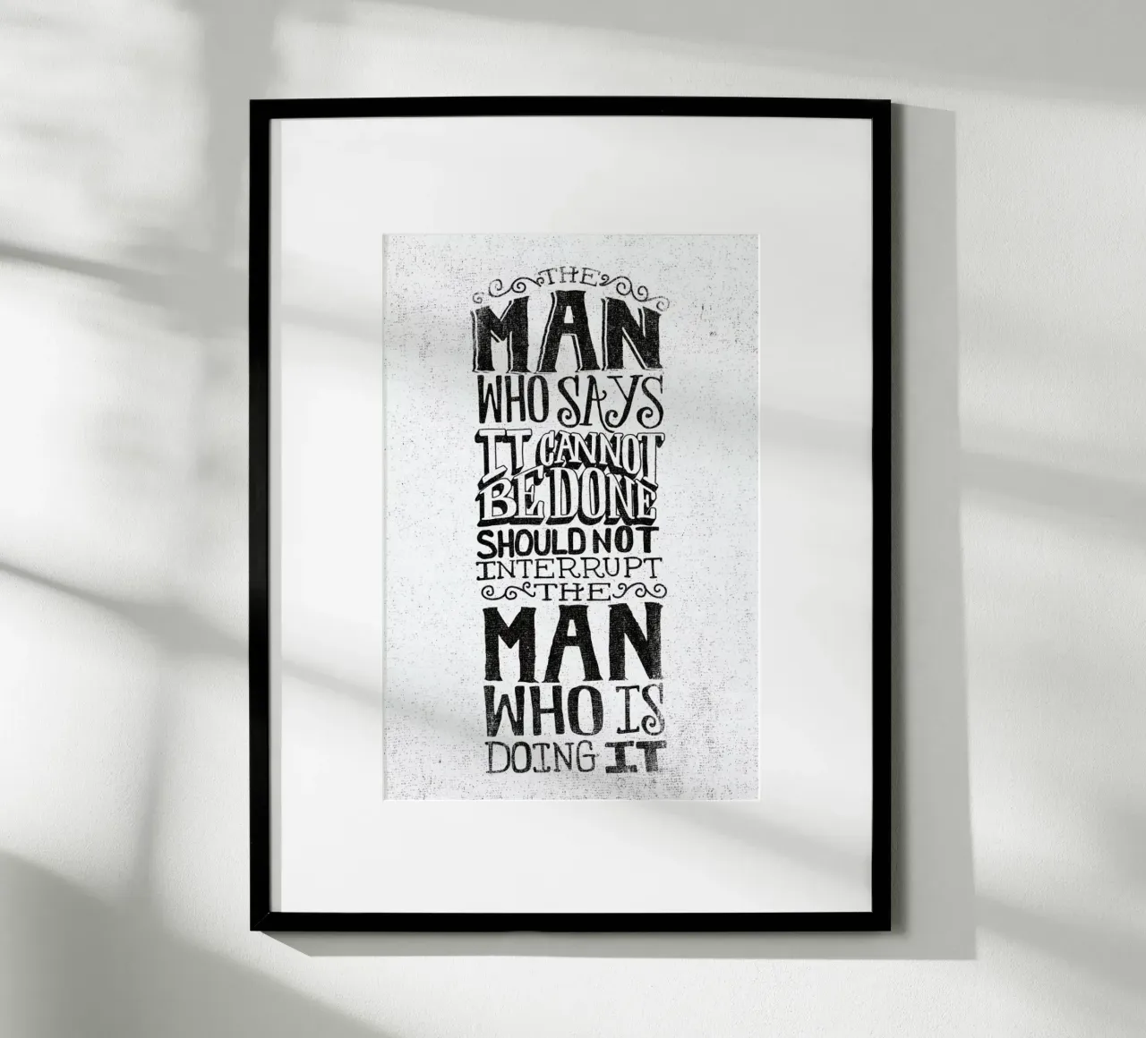 A man who says it cannot be done carta hahnemühle da Matthew Taylor Wilson