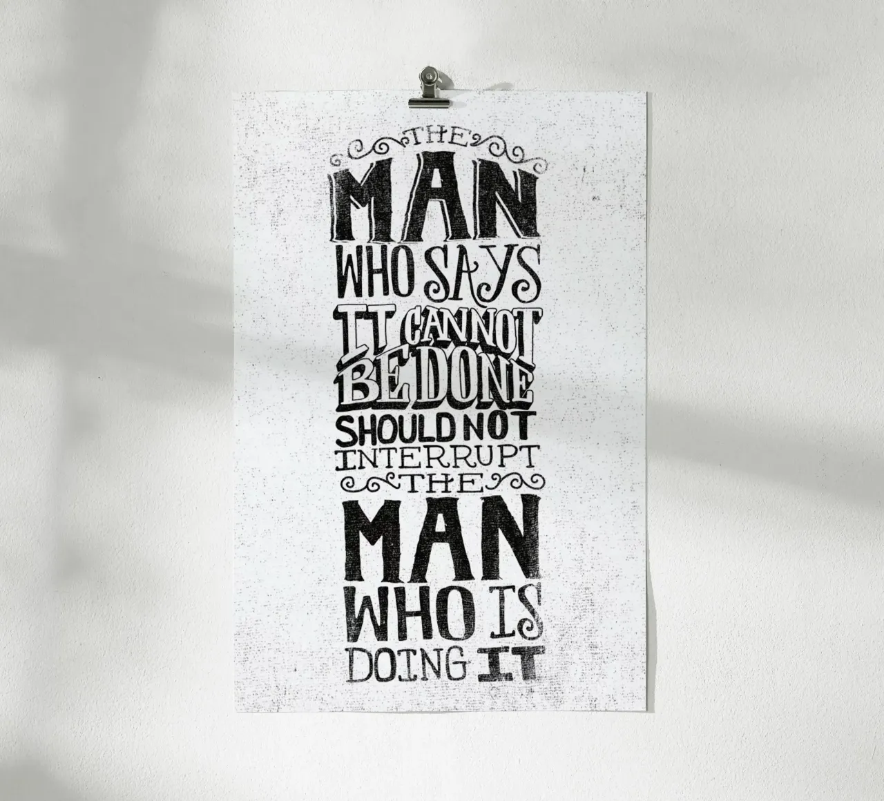 A man who says it cannot be done carta hahnemühle da Matthew Taylor Wilson