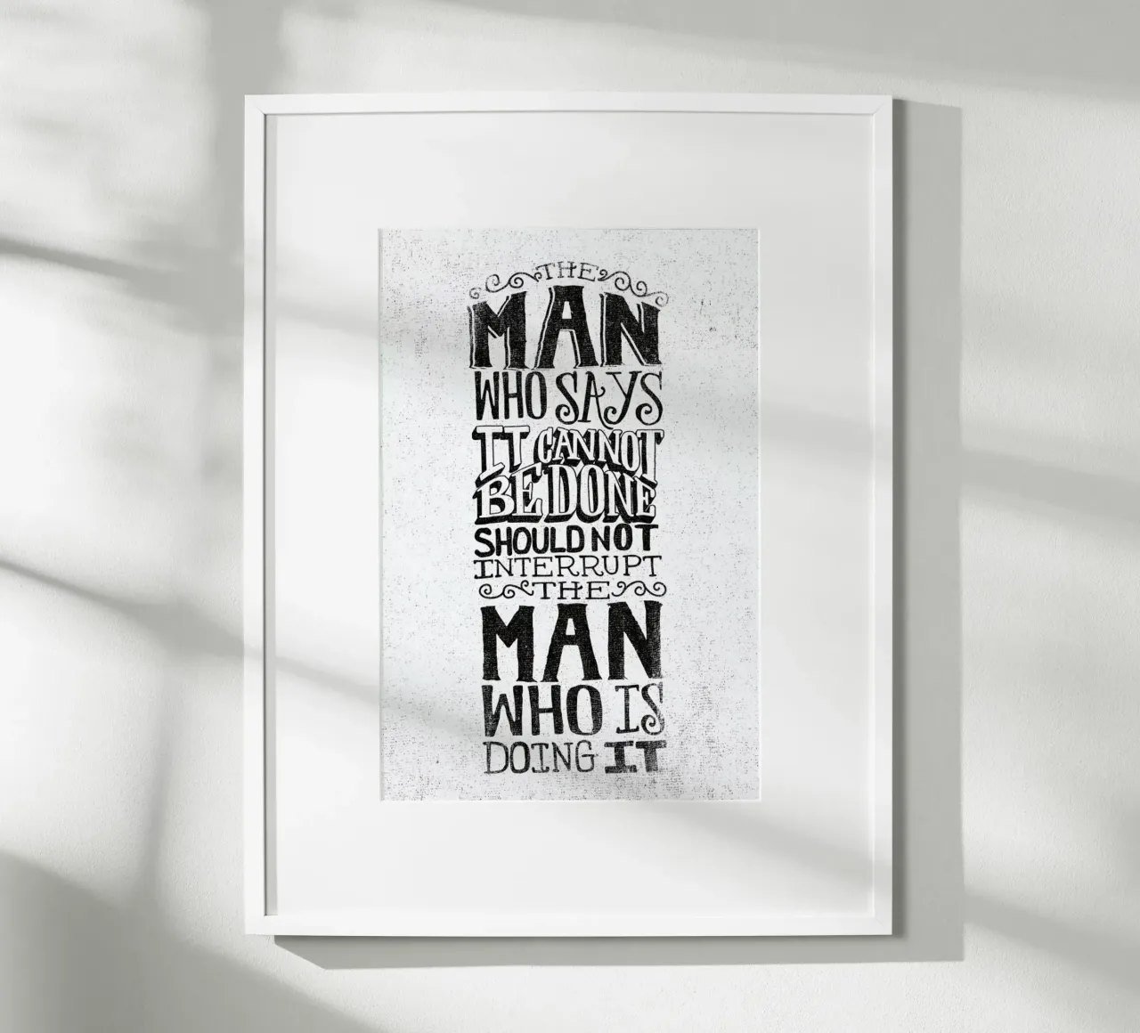 A man who says it cannot be done carta hahnemühle da Matthew Taylor Wilson