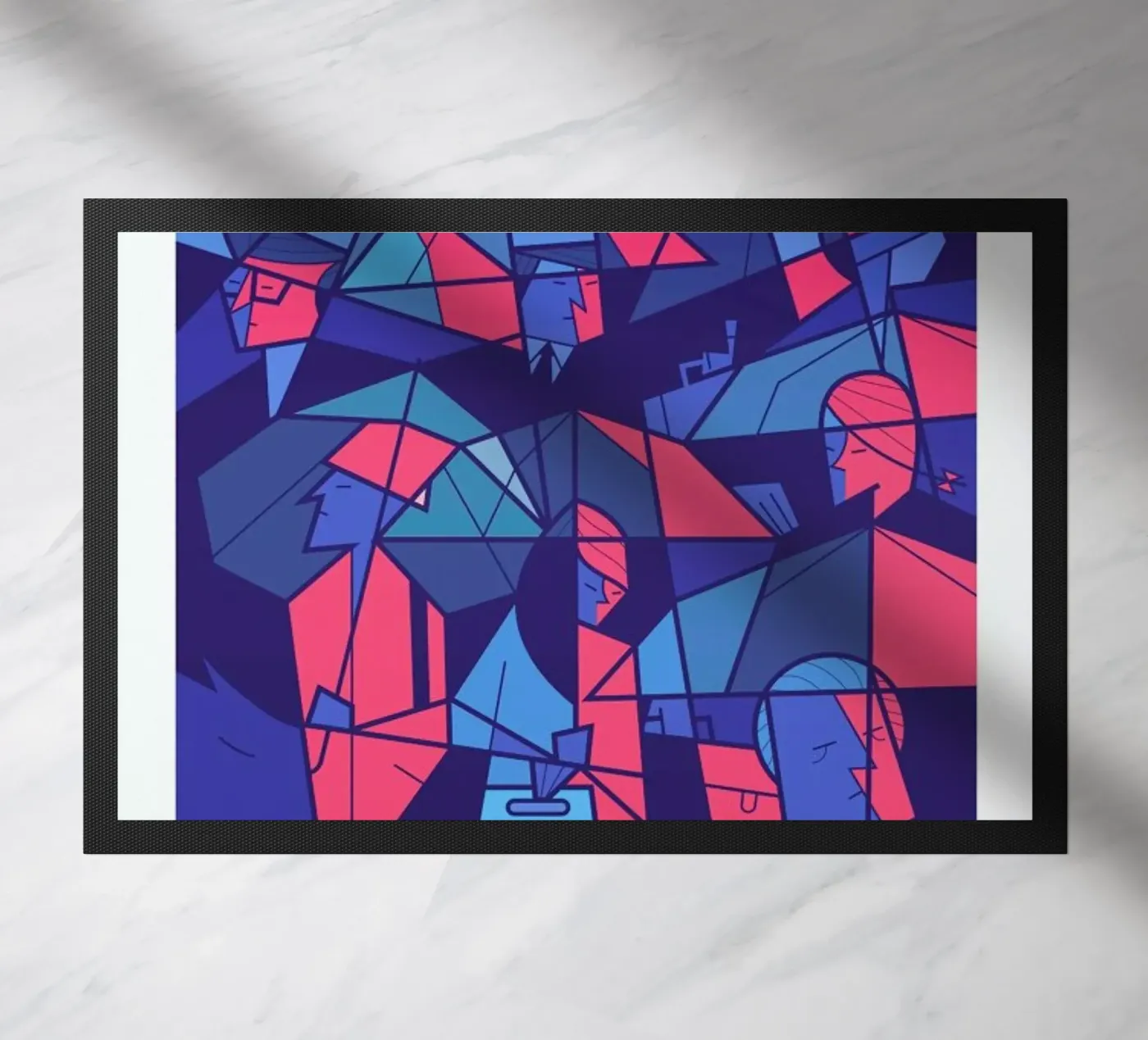 Tokyo Frames Rain Fußmatte von Ale Giorgini
