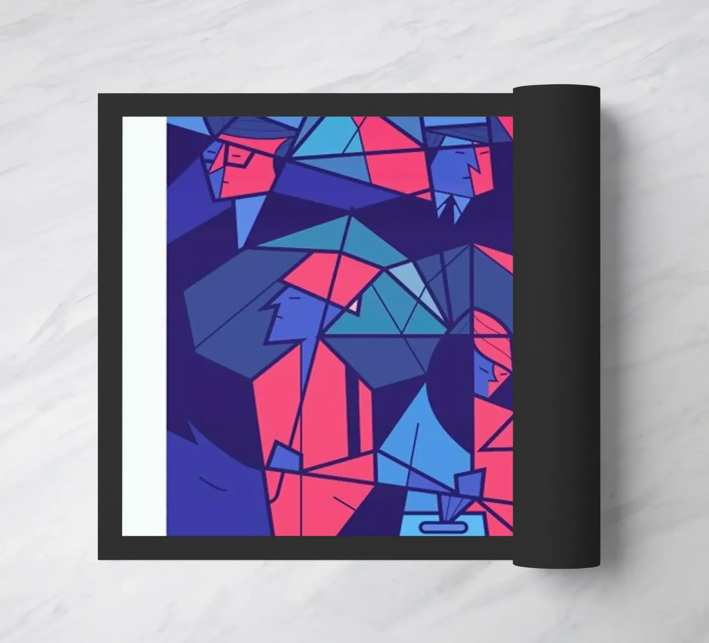 Tokyo Frames Rain Fußmatte von Ale Giorgini