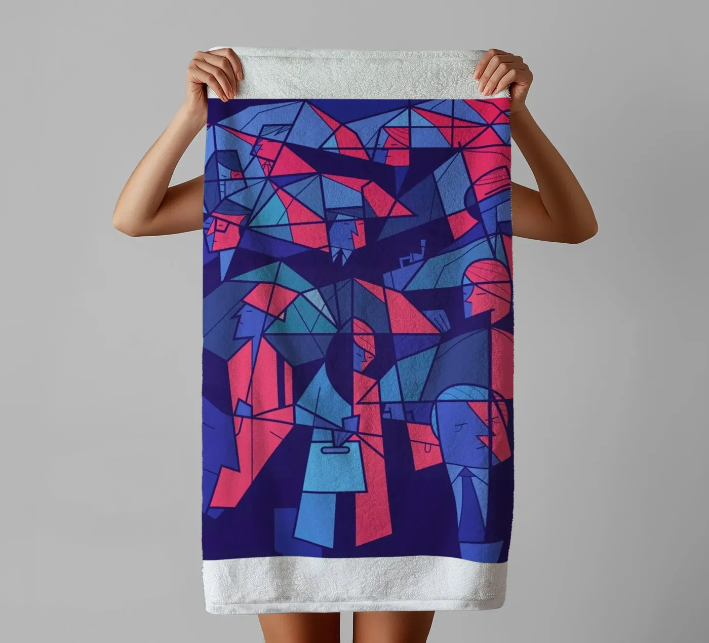 Tokyo Frames Rain badhanddoek van Ale Giorgini