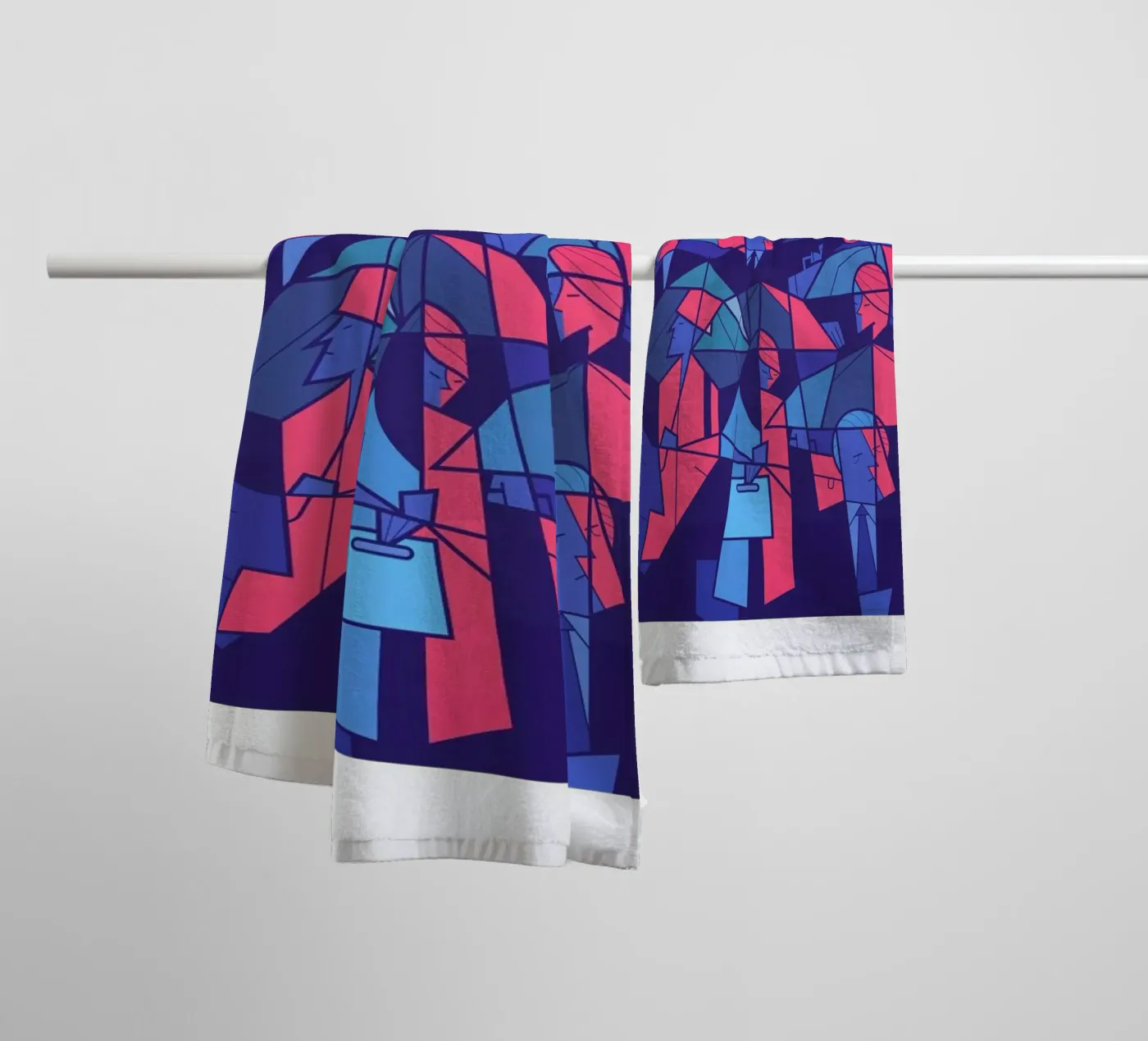 Tokyo Frames Rain badhanddoek van Ale Giorgini