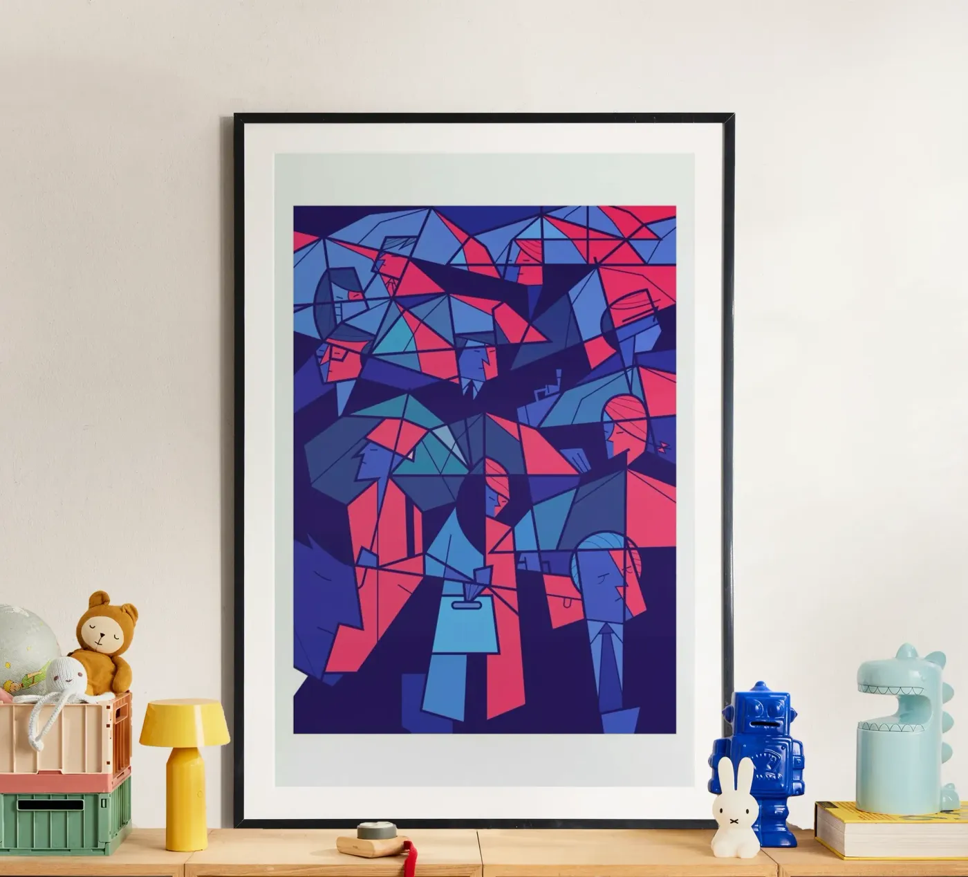 Tokyo Frames Rain Poster von Ale Giorgini