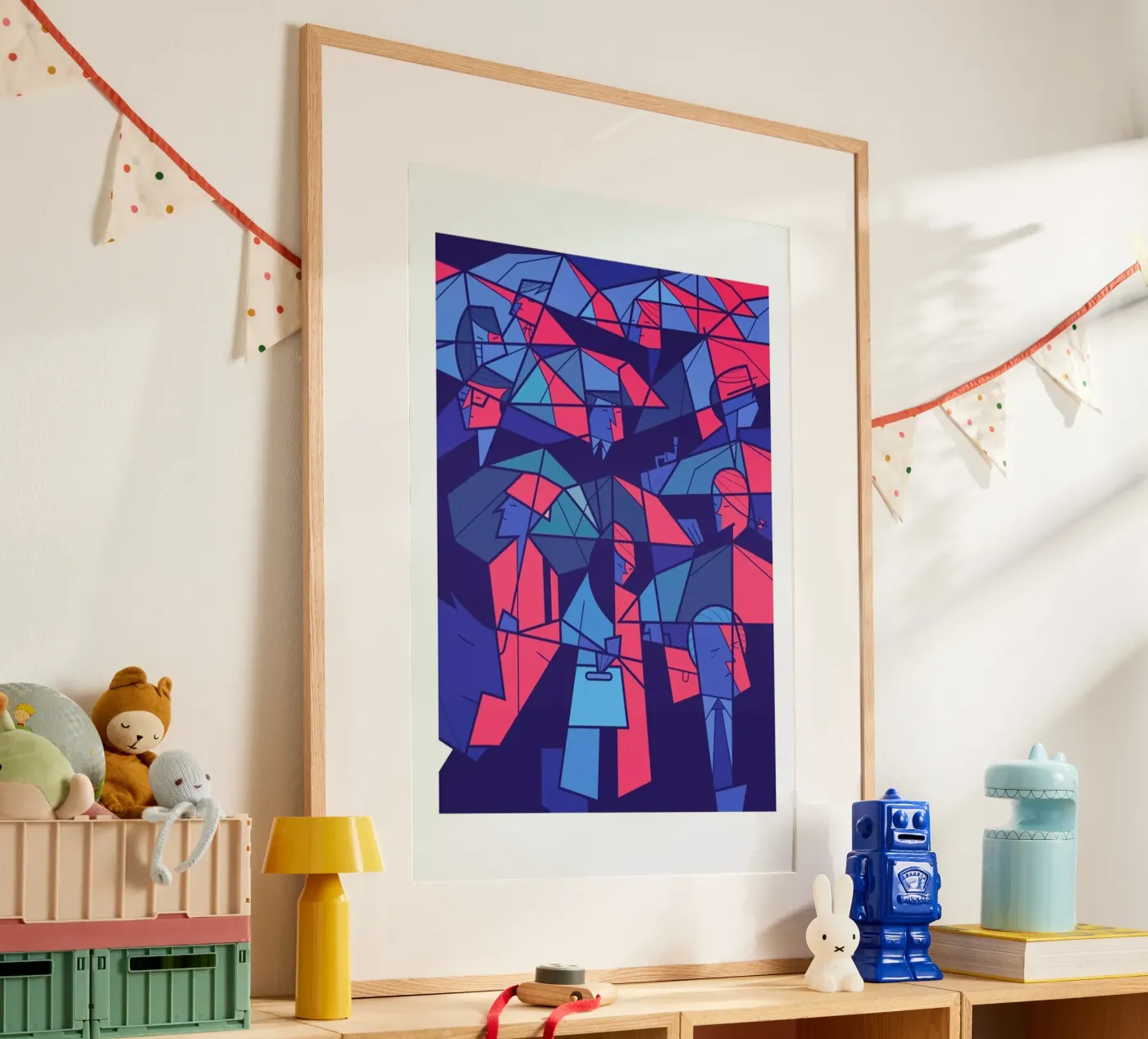 Tokyo Frames Rain Poster von Ale Giorgini