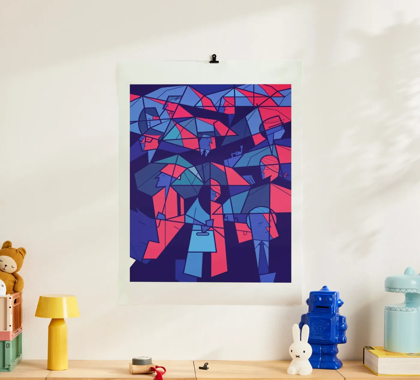 Tokyo Frames Rain Poster von Ale Giorgini