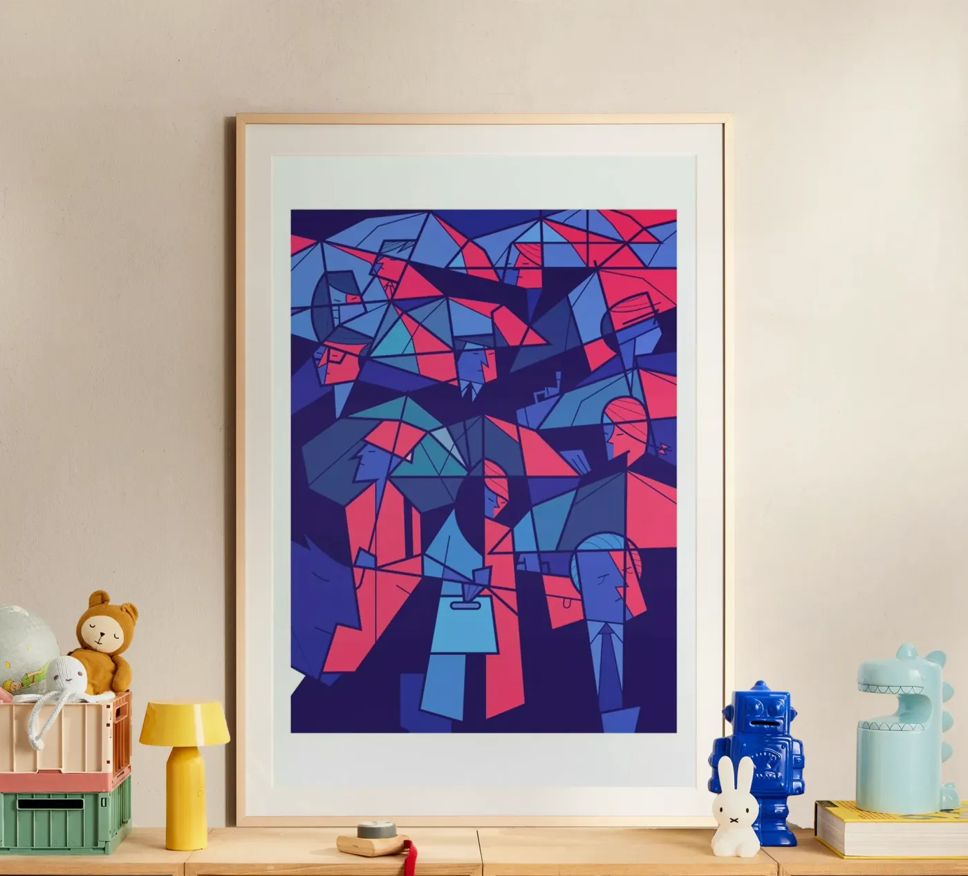 Tokyo Frames Rain Poster von Ale Giorgini