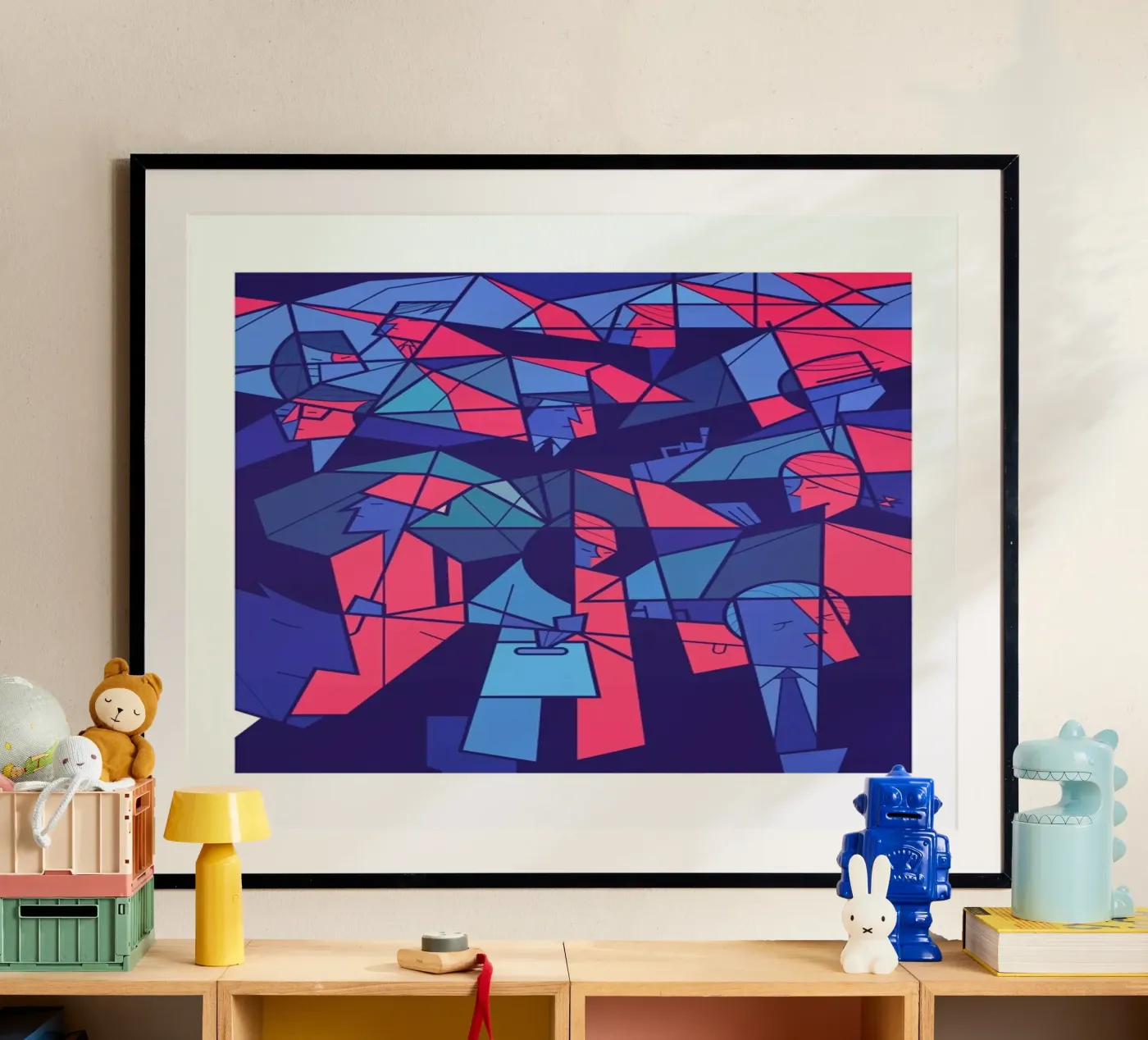 Tokyo Frames Rain Poster von Ale Giorgini
