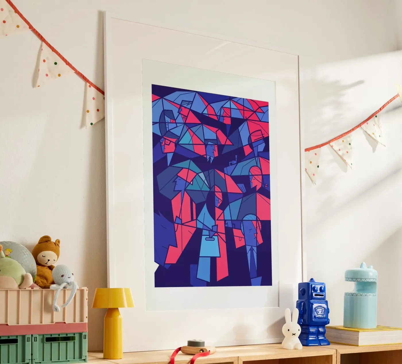 Tokyo Frames Rain Poster von Ale Giorgini