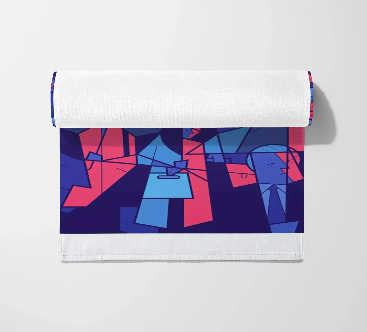 Tokyo Frames Rain beach towel by Ale Giorgini