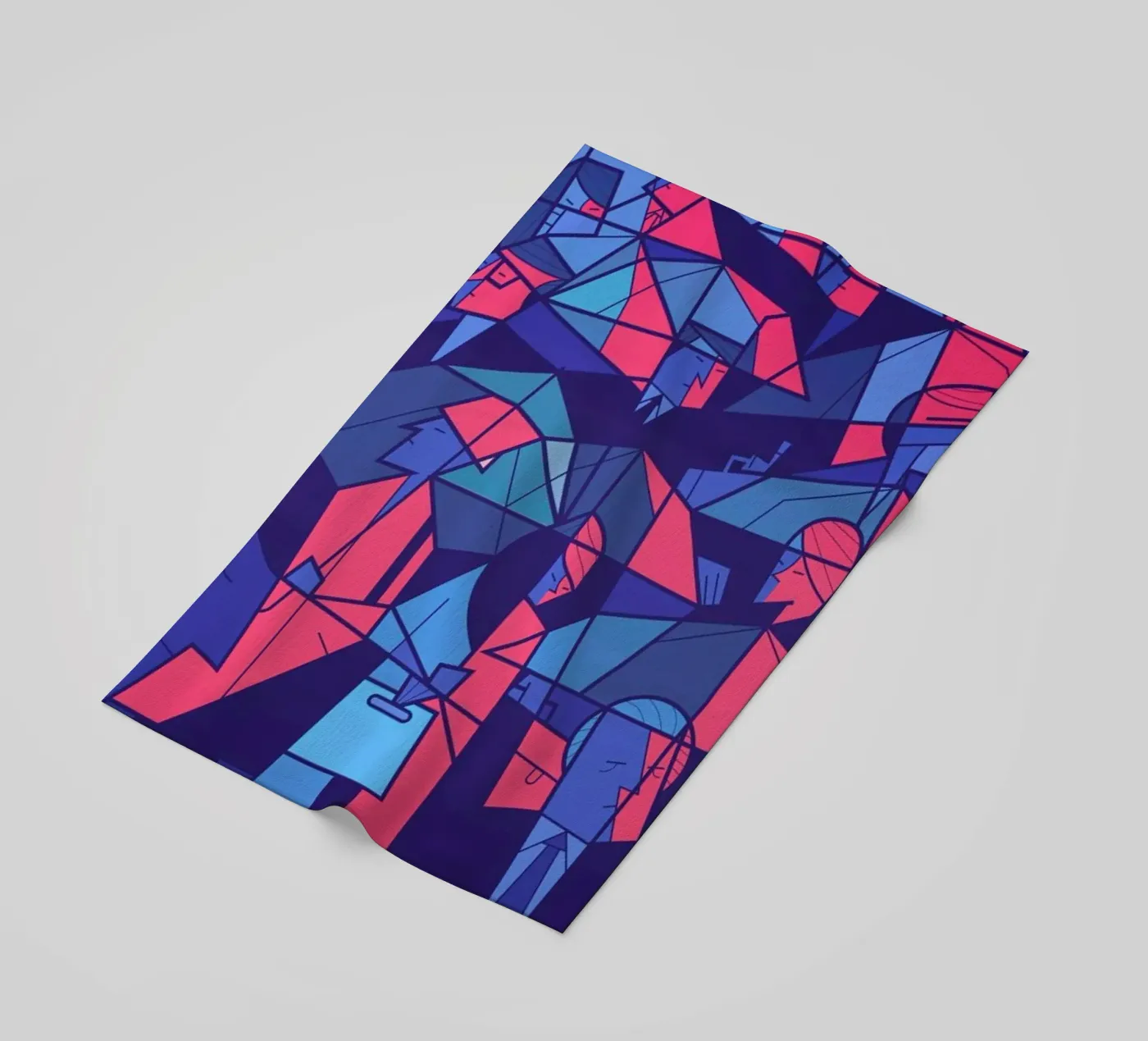 Tokyo Frames Rain beach towel by Ale Giorgini