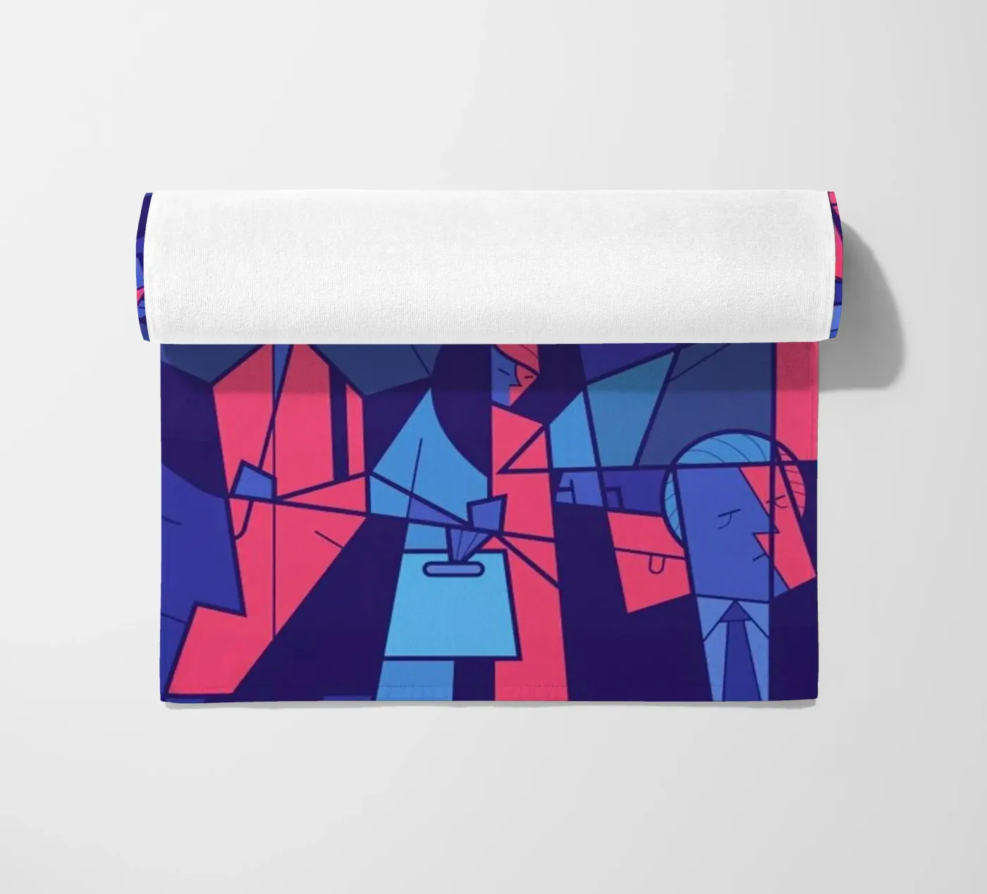 Tokyo Frames Rain beach towel by Ale Giorgini