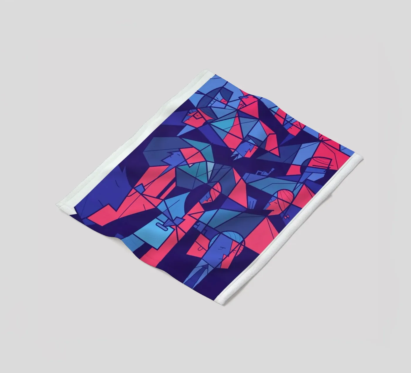 Tokyo Frames Rain fleece blanket by Ale Giorgini