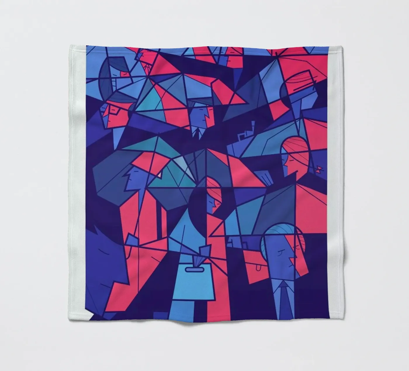 Tokyo Frames Rain fleece blanket by Ale Giorgini