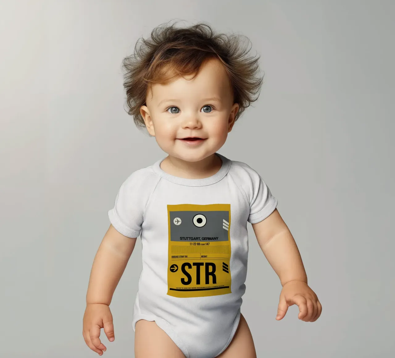 STR - Stuttgart body neonato maniche corte da Naxart