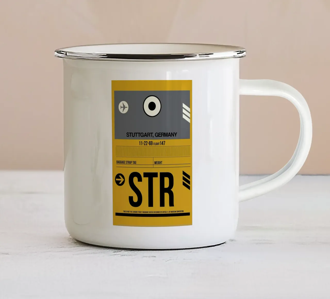 STR - Stuttgart tazza in smalto da Naxart