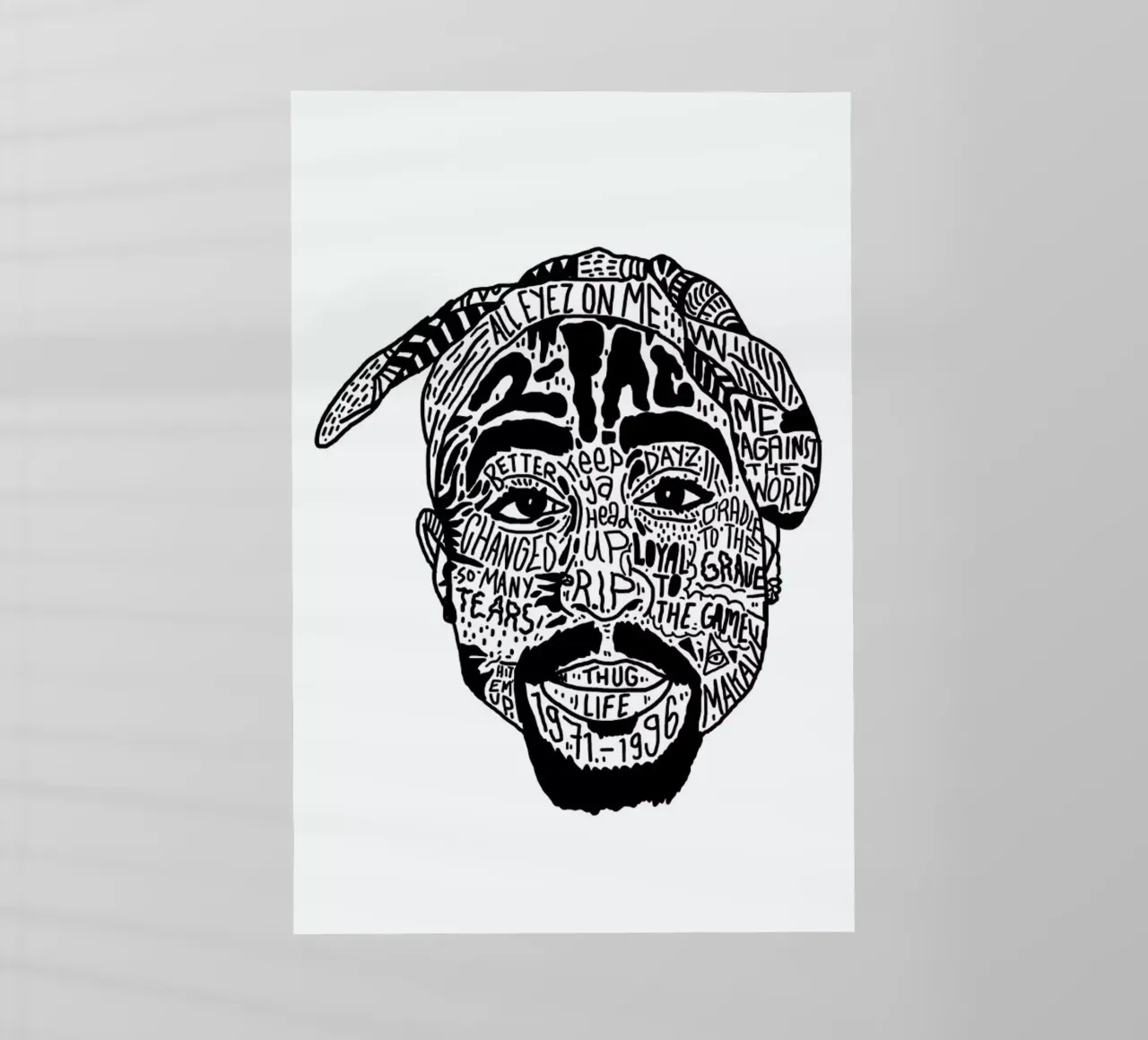 Tupac pellicola backlit da Nick Cocozza