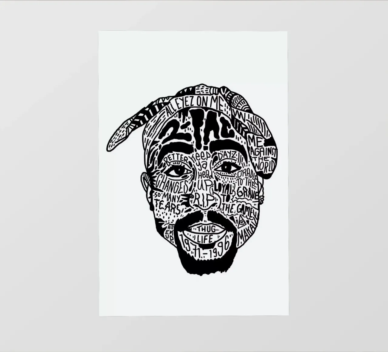 Tupac pellicola backlit da Nick Cocozza