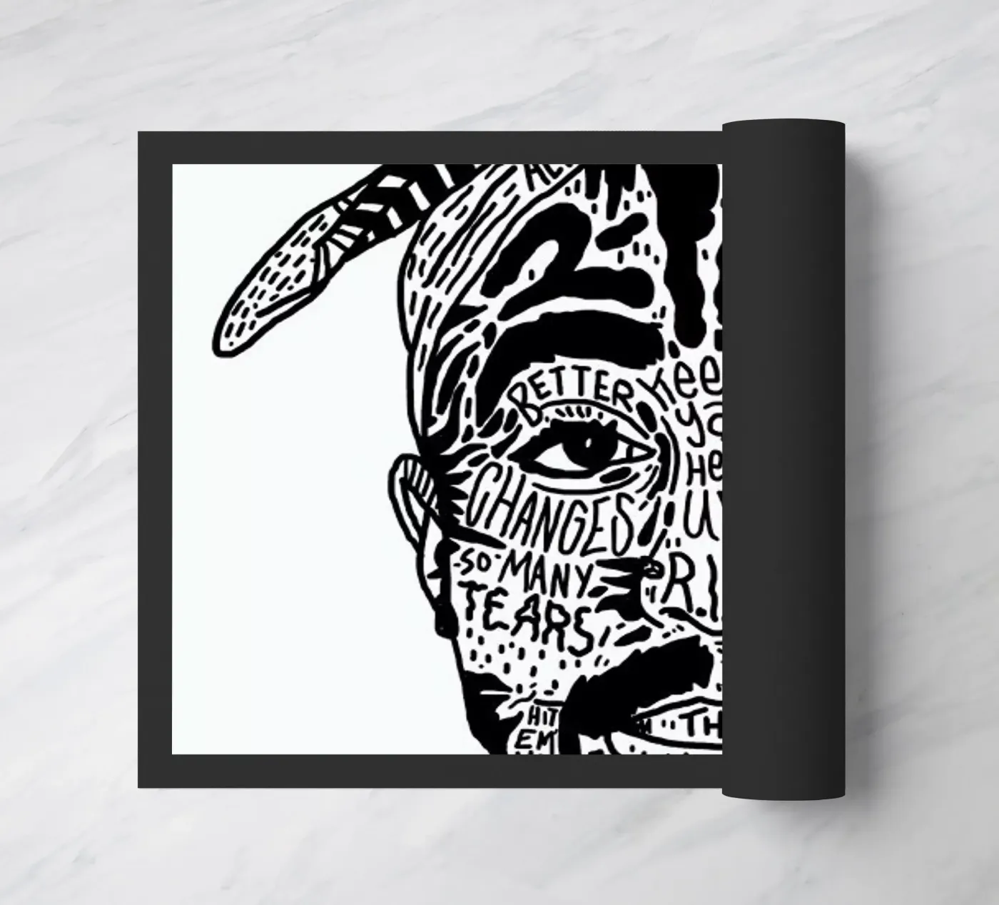Tupac doormat by Nick Cocozza