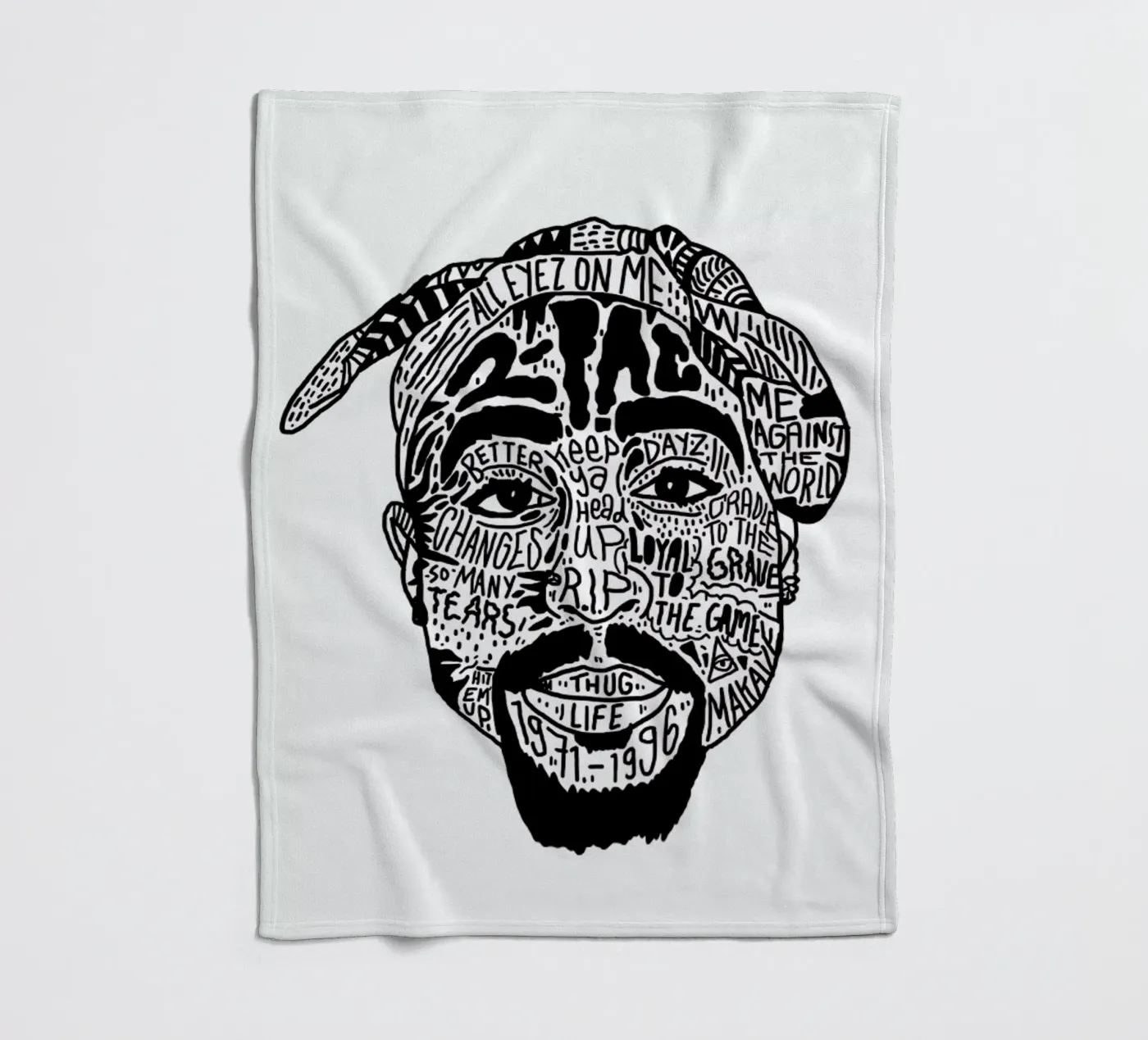 Tupac Fleecedecke von Nick Cocozza