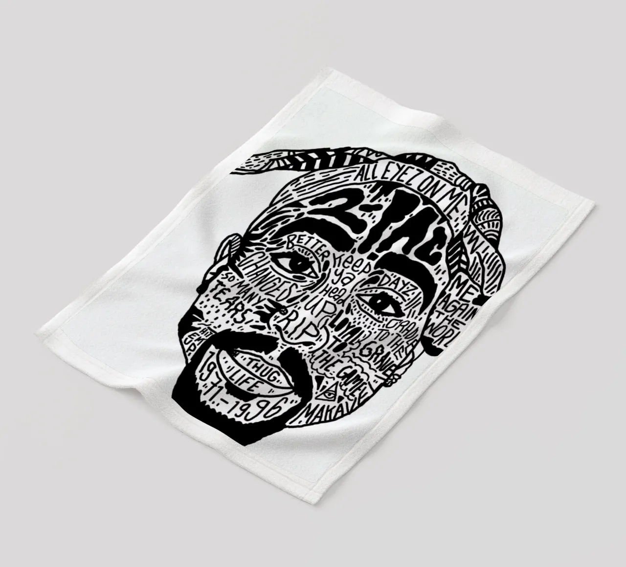 Tupac fleecedeken van Nick Cocozza