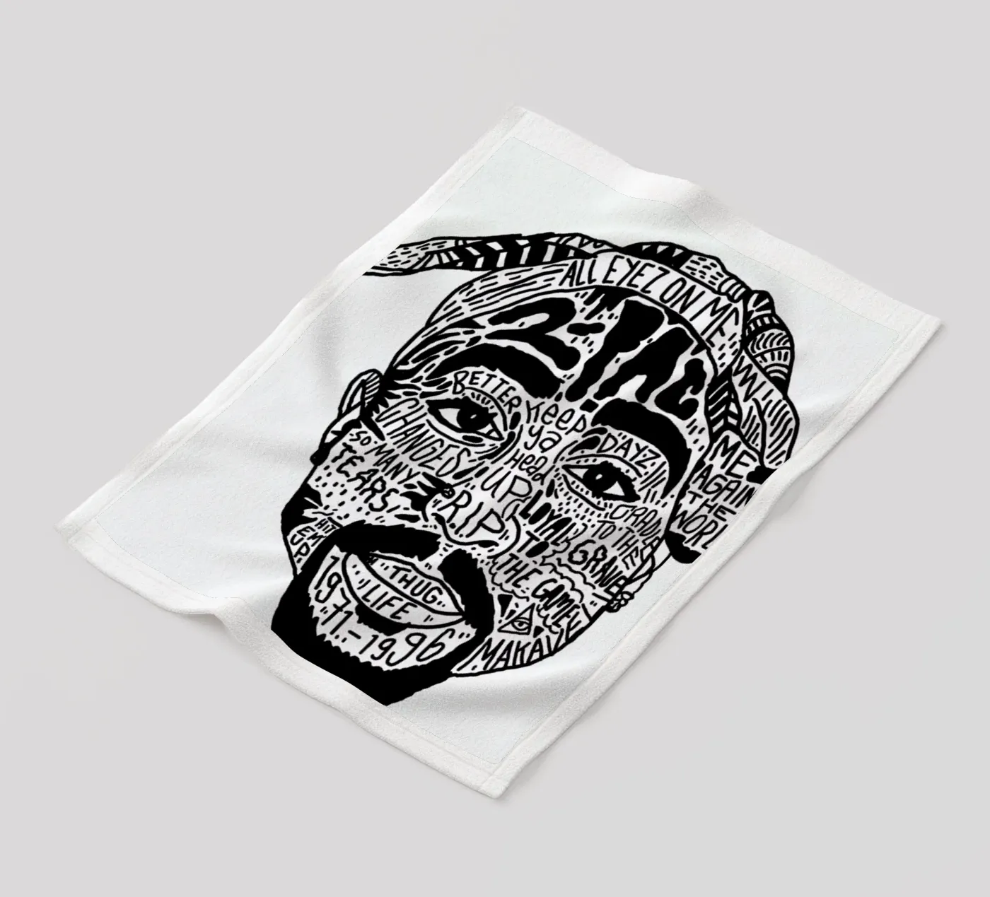 Tupac Fleecedecke von Nick Cocozza